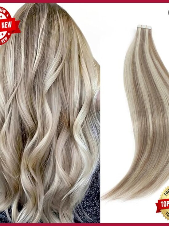 18 Inch Tape In Hair Extensions, 100% Remy Human Hair, Professional Quality main image 4